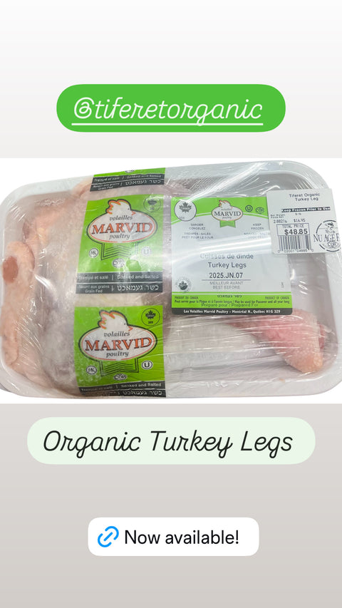 Tiferet Organic Turkey Leg with back