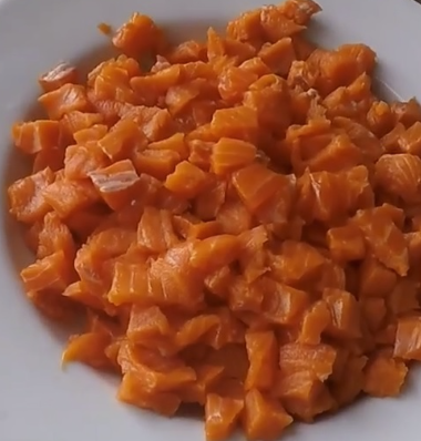 Fresh Atlantic Salmon Diced for Poke/Ceviche $24.95/Lb.