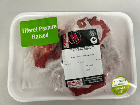 Tiferet Beef Pasture Raised Grass Fed Bone-In Shank