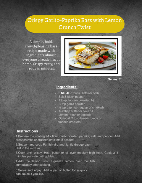 Garlic-Paprika Bass with Lemon