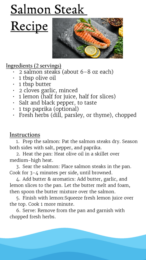 Salmon Steak Recipe