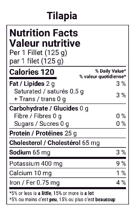 Frozen Tilapia Fillets $14.95/package