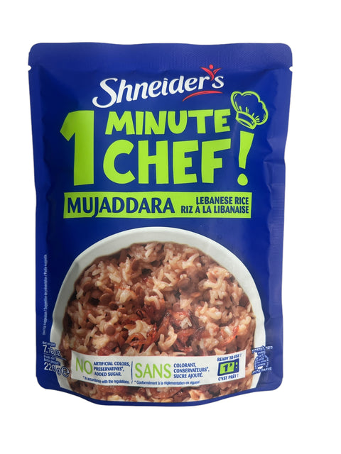 Shneider's 1 Min Chef Meal Mujaddara Lebanese Rice