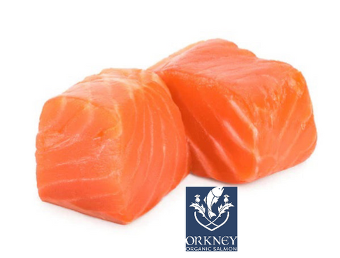 Organic Scottish Salmon Cubes for Kebabs $34.95/Lb.