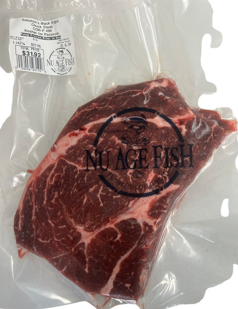 Solomon's Premium Black Angus Chuck Steak $27.95/lb