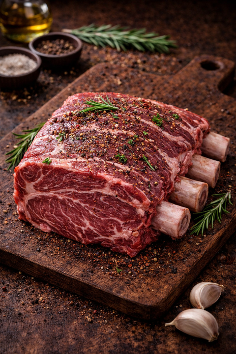Premium Black Angus Standing Rib Roast $44.95/Lb.