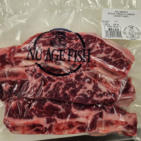 Black Angus Flanken (Short Ribs) $39.95/Lb.