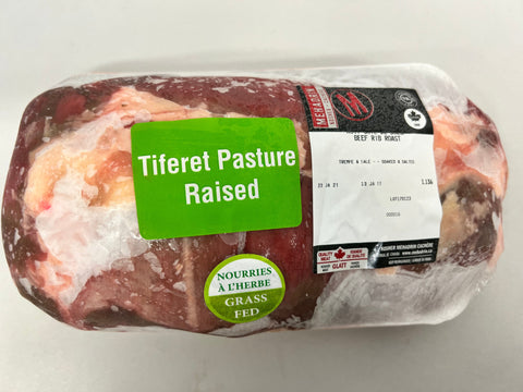 Pasture Raised Kosher Grass Fed Beef Rib Roast $44.95/lb